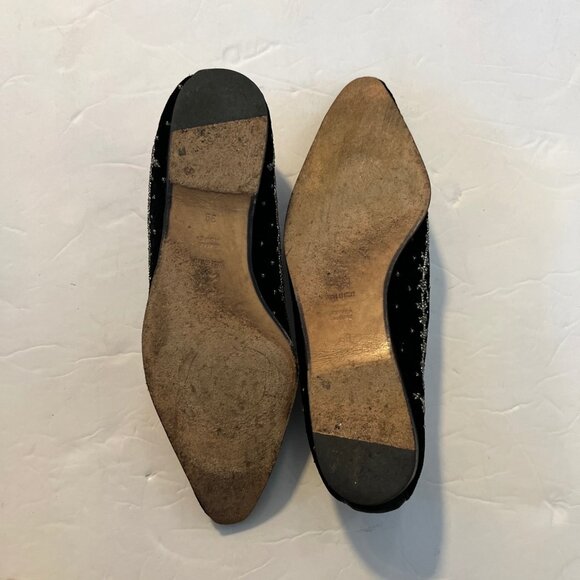 Emma Hope BlackVelvet Suede Trim Bow Women Flats Shoes Size EU 39 / US 8.5 Italy - Picture 8 of 8